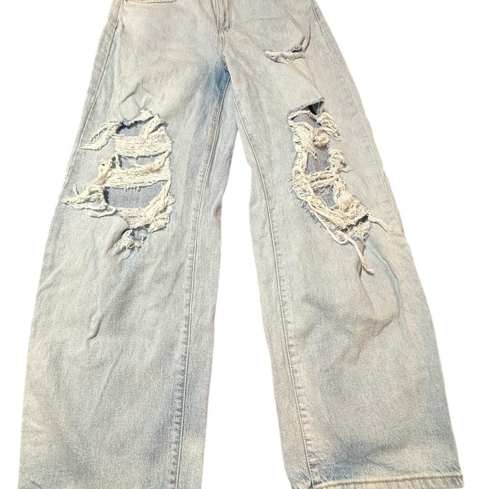 Wild Fable Light Blue Distressed Wide-Leg Women’s Jeans Size 10/30